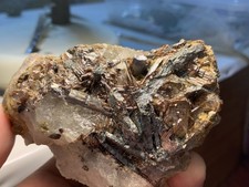 Golden Sagenite Var Rutile Crystal In Quartz from zagi  mountain KPk Pak 472gram picture
