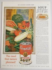 1927 Print Ad Campbell's Vegetable Soup The Meal That Nature Planned picture