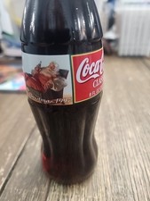 Christmas 1997 Coca-Cola Classic 8 Fl Oz Glass Bottle Full Sealed Santa Claus picture
