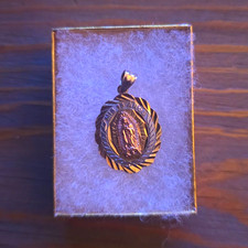 Our Lady of Guadalupe Virgin Mary 10k two tone Pendant picture