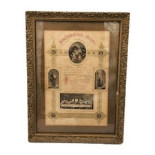 Confirmation Certificate German 1891 Lutheran Original Framed  picture