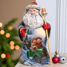 Hand Carved Wooden Santa Claus 14
