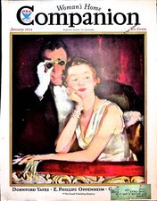 Original January 1934 Woman's Home Companion Cover: Opera watcher picture