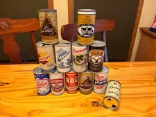 Some great Flat Top cans Plus a rare Falstaff can  and others too picture