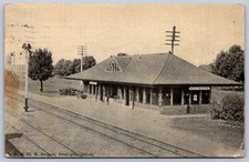 K52/ Sturgis Michigan Postcard c1910 LS&MS Railroad Depot Station 172 picture