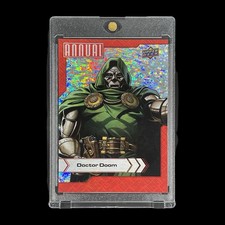 DOCTOR DOOM SILVER SPARKLE FOIL HOLO CARD 2022-23 Upper Deck Insert - Marvel picture