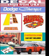 DECAL 1/24  DODGE CHARGER 1969 GENERAL LEE THE DUKES OF HAZZARD  picture