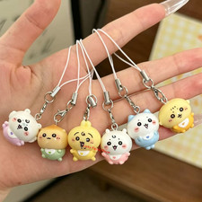 6Pcs Baby Chiikawa Hachiware Usagi Rakko Keychain Pendant Mobile Phone Chain picture