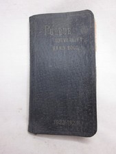 rare antique PURDUE UNIVERSITY HAND BOOK handbook 1923 1924 manual booklet picture