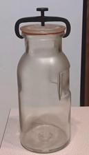 Vintage Wheaton Apothecary Products Jar Screw Down Clamp Lid Stopper New Jersey picture