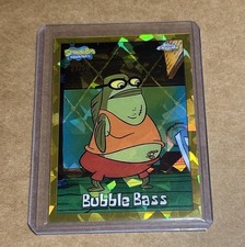2025 SpongeBob SquarePants Topps Chrome Sapphire Bubble Bass GOLD /50 picture