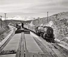 Santa Fe Chief Steam Locomotive Photo 3770 1940's  ATSF railroad train  8.5x11 picture