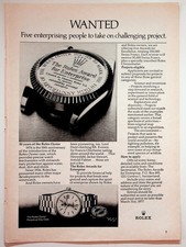 Rolex Oyster 50th Anniversary Award for Enterprise Vintage 1976 Magazine Ad picture