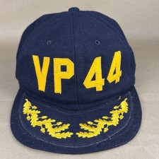 Vtg 1960s US Navy VP-44 Commanding Officer Wool Cap Hat 7 1/4 CO Harvard N Rice picture