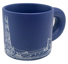 Abstract Duke Chapel Mug, Blue with Oversized Handle, Duke University Durham NC picture