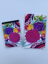 🌈 Vintage 1991 Lisa Frank Rose Floral Sheet Music Memo Pads Notepads Lot of 2 picture