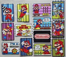 13 Rare VTG Prism 1990 Super Mario Bros Vending Machine Stickers by Nintendo NOS picture