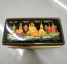 Vintage 1994 Russian Lacquer Box Kholuy Dunilovo Signed Bykina Paperwork picture