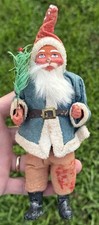 Antique Santa Blue Coat 8”German Santa Candy Container Original Blue Coat Read picture