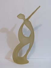 Vtg Art Deco Frosted Acrylic Resin Dancer Sculpture 18
