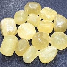 Lemon Yellow Calcite Tumbled Stones (By The Piece Or Pound) Wholesale Supply picture