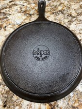 Lodge USA 9OG Cast Iron Round Griddle Pan 10.5 Inch Skillet  Pancake Cookware picture