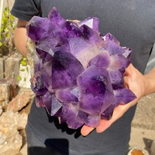 10.1lb Large Natural Amethyst geode quartz cluster crystal specimen Healing picture