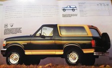 1993 Ford Bronco SUV Brochure Eddie Bauer XLT 4x4 Excellent Dealer Original 93 picture