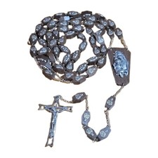 Vtg Large Rosary Jerusalem Wood 75