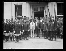 Photo:1923 Shriners Lodge Group Portrait Men Fezzes Uniforms picture