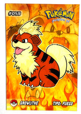 CARD 3D POKEMON KANTO #25 GROWLITHE ARCANINE 2026 Peru Lenticular picture