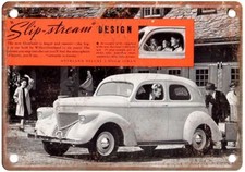 Old Auto Ad 1939 Willys Overland DeLuxe 2-Door Sedan Retro Look Metal Sign A1963 picture