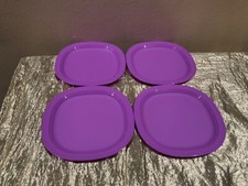 New UNIQUE Tupperware Beautiful Purple Color Legacy Dessert plates picture