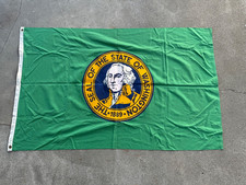 Vintage Washington State Flag 3x5 100% Cotton Paramount Flag Co SF, The Seal Of picture