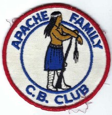Vintage Apache Family C.B. Club Patch - Rare Find - 4 in EonT - c7549 picture