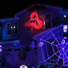 4.6Ft LED Illuminated Breakout Ghost Inflatable Halloween Window Yard Decor picture