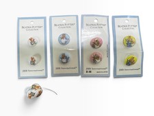 13 Vintage Beatrix Potter Collection Buttons JHB 4 New Packs And 5 Loose picture