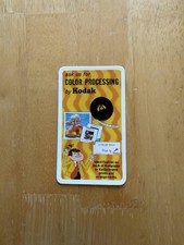 Vintage 1972 Kodak Color Processing Advertising Sign Calendar Ruler Yellow USA picture