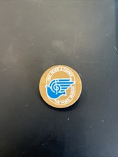 Vintage Peace Museum Chicago Give Peace a Chance Wooden Pin Blue Dove Music picture