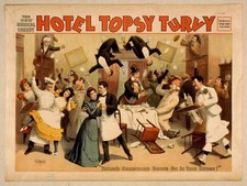 Photo:Hotel Topsy Turvy Musical Comedy 1899 Herald Square Theatre Poster picture