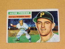 VINTAGE OLD 1950S BASEBALL 1956 TOPPS CARD GENE FREESE PITTSBURGH PIRATES picture