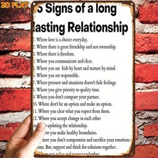Tin Metal Signs Home Décor Vintage of Enduring Love Relationship with picture