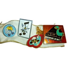 Enamel Lapel Pin Lot 6pc Music Piano Shooting Star Vintage 1997-2000 picture