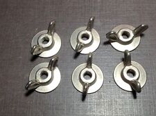 6 pcs 12-24 zinc alloy nickel plated washer base wing nuts Ford Lincoln Mercury picture