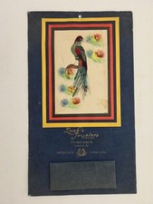 1952 vintage ZOOK'S JEWELERS CALENDAR lancaster pa REAL FEATHER BIRD ART picture