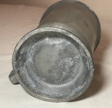 antique BUCKLEY & BEACH English 1890's handmade pewter beer mug stein Weaver arm picture