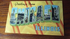Greetings from Chicago, Illinois #12 Linen Postcard 1930s - 1940's Unposted picture