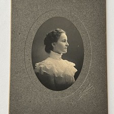 Antique Photograph On Board Beautiful Demure Young Woman Rochester NY picture