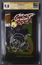 Ghost Rider #1 Mexican Edition CGC 9.8 SS Texeira Sketch Saltares Top Pop picture