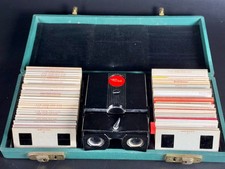 REALIST 3D slide viewer (Bakelite) with Almost 70 Slides: Original 1950s Case picture